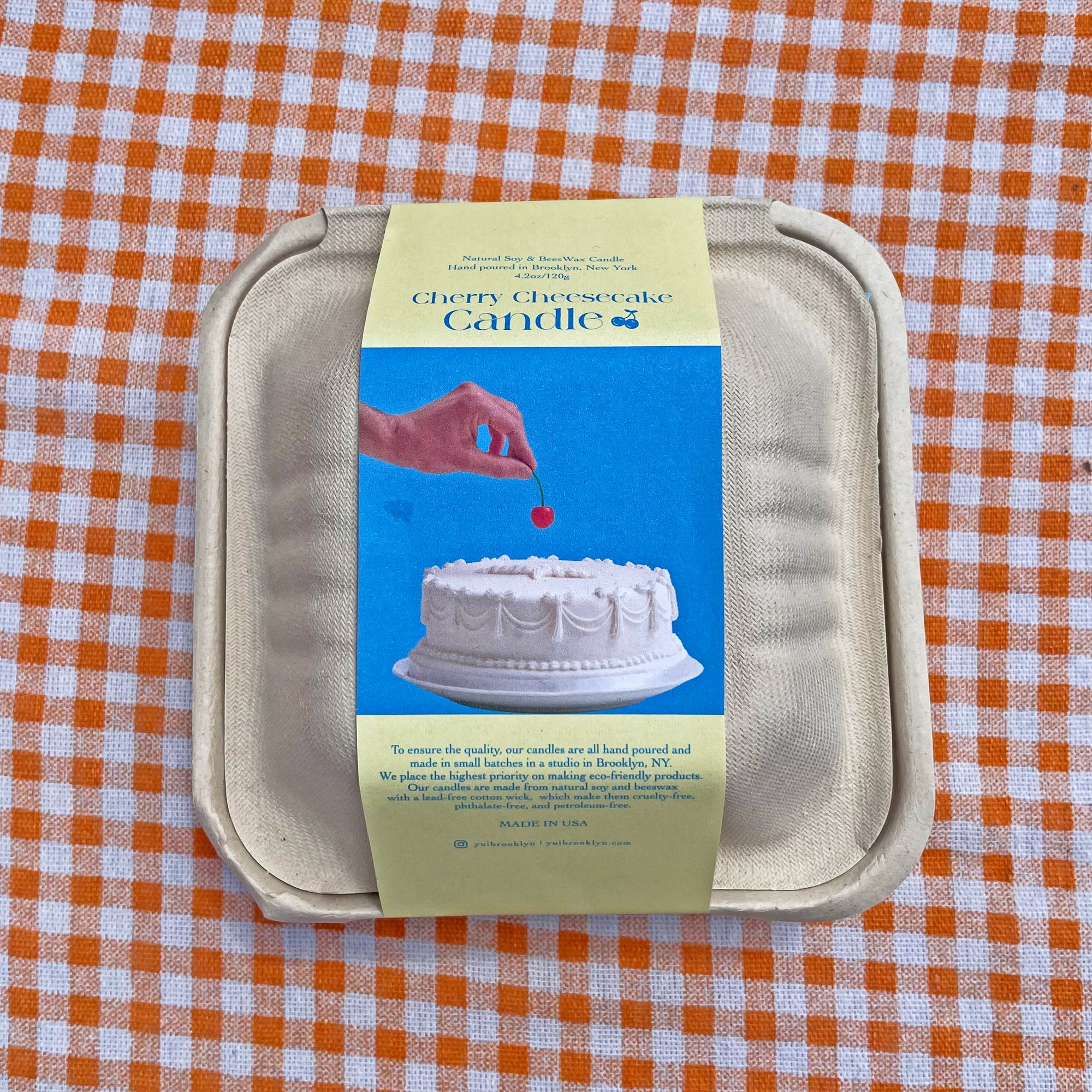 Cheese Cake Shaped Soy Wax Candle │ Kawaii Candle │ Yui Brooklyn