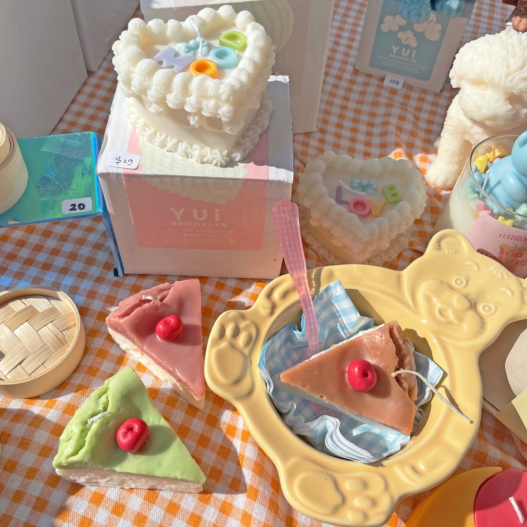 Cheese Cake Shaped Soy Wax Candle │ Kawaii Candle │ Yui Brooklyn