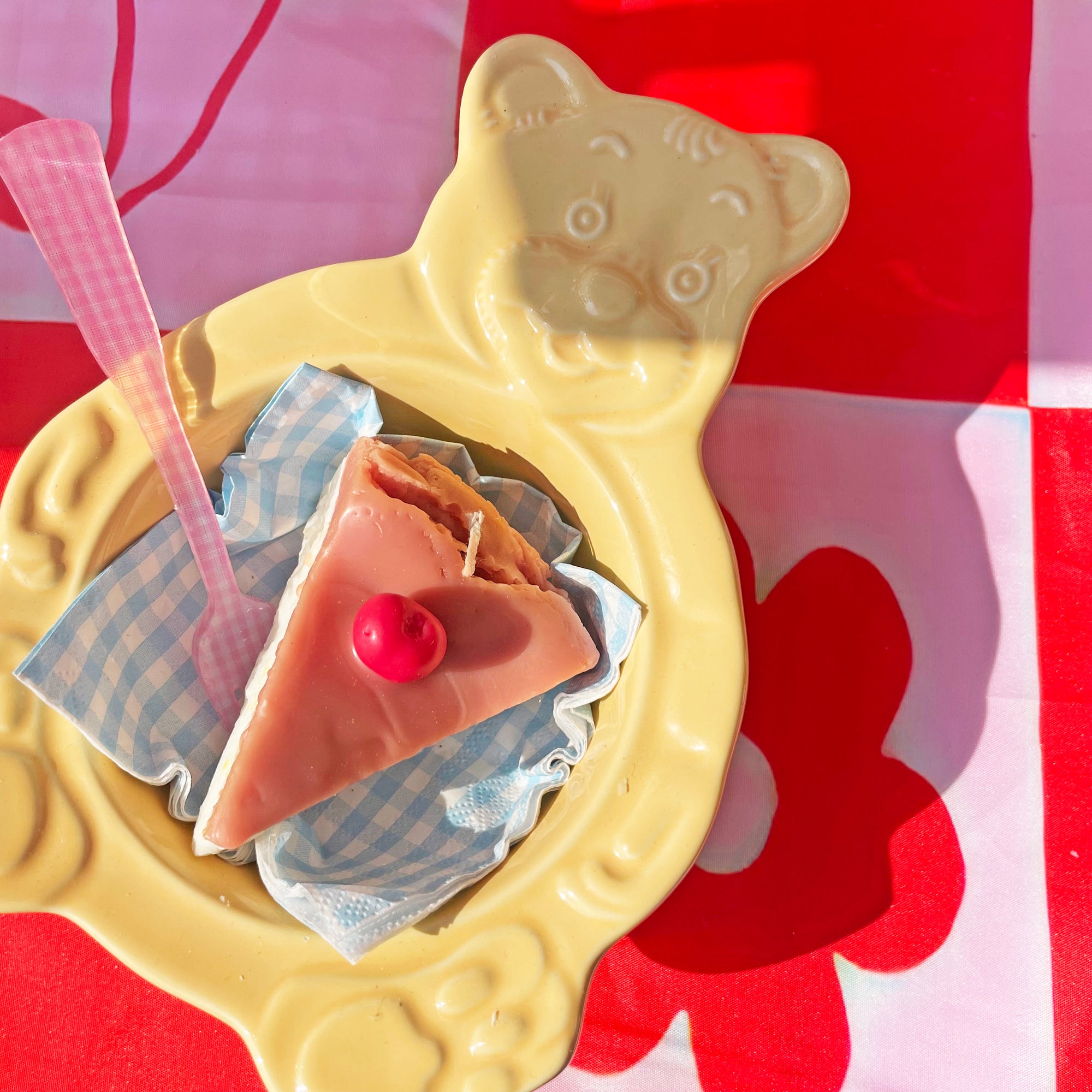 Cheese Cake Shaped Soy Wax Candle │ Kawaii Candle │ Yui Brooklyn
