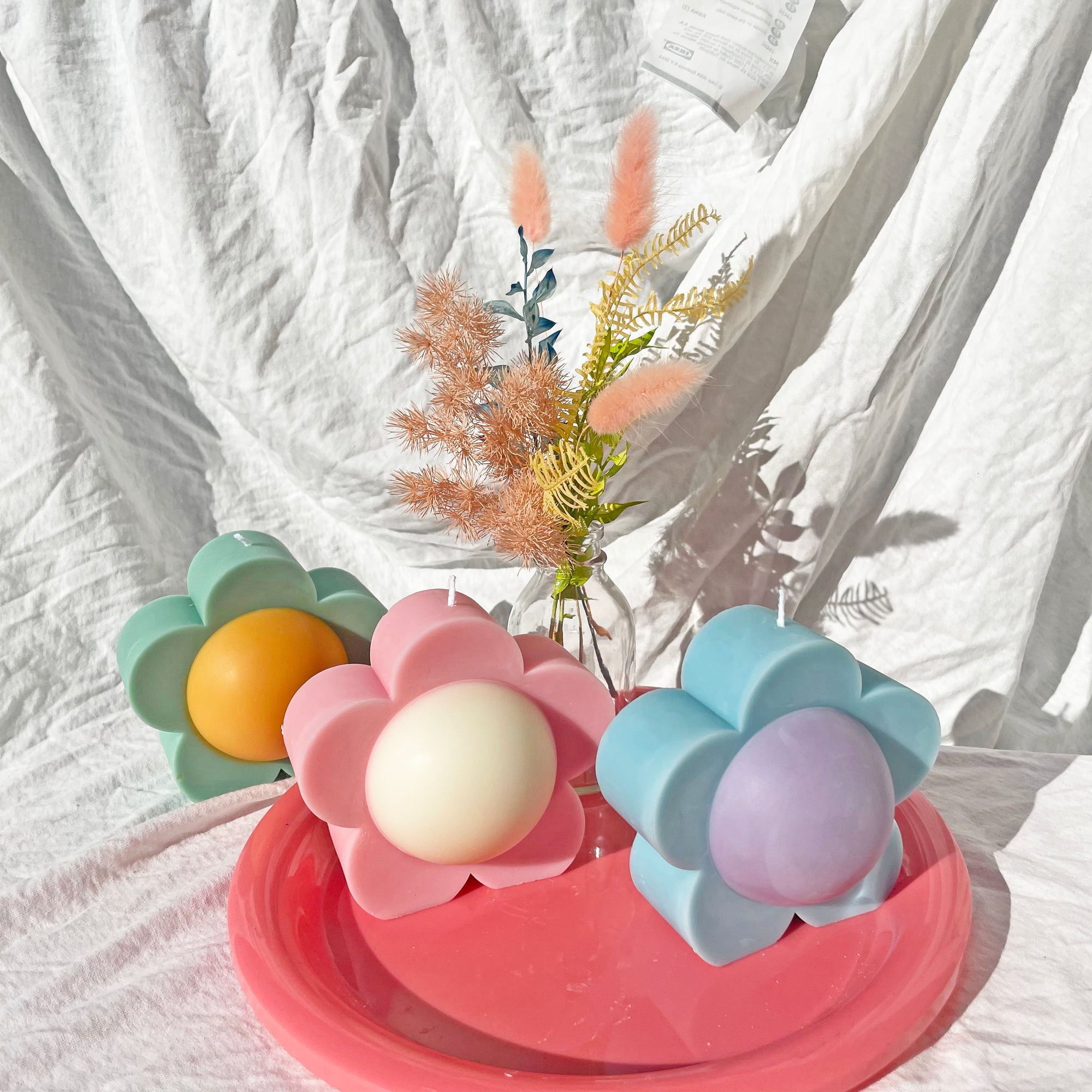 【Ready to ship】Big Flower Shaped Soy & BeesWax Candle