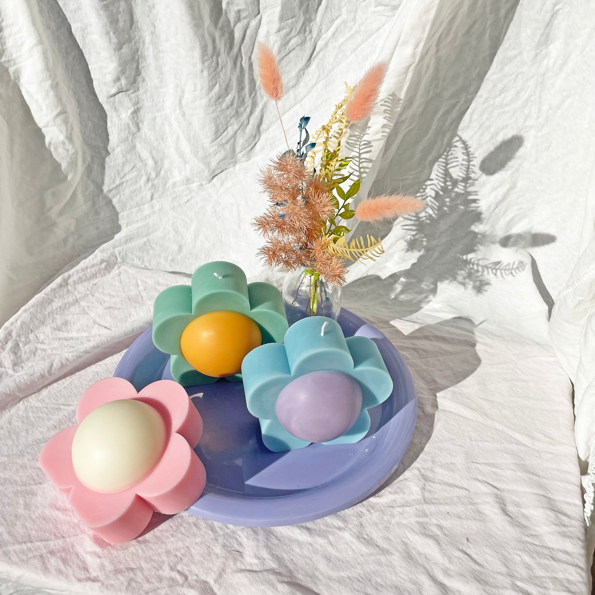 【Ready to ship】Big Flower Shaped Soy & BeesWax Candle