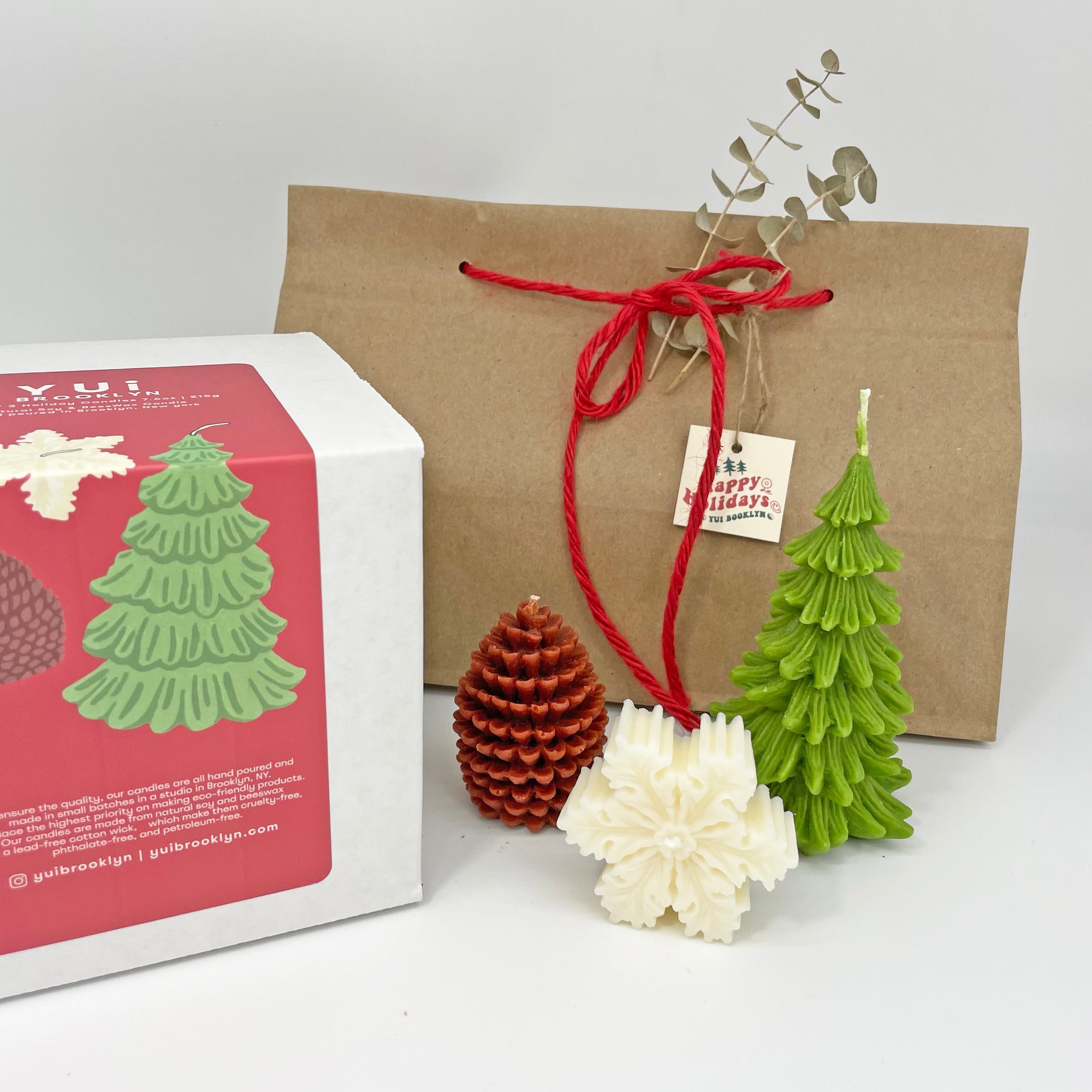 【Ready to ship】Set of 3 Holiday Shaped Soy & BeesWax Candle