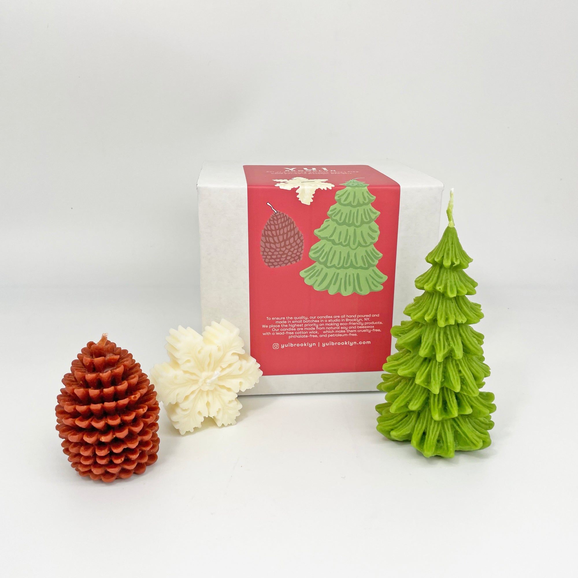 【Ready to ship】Set of 3 Holiday Shaped Soy & BeesWax Candle