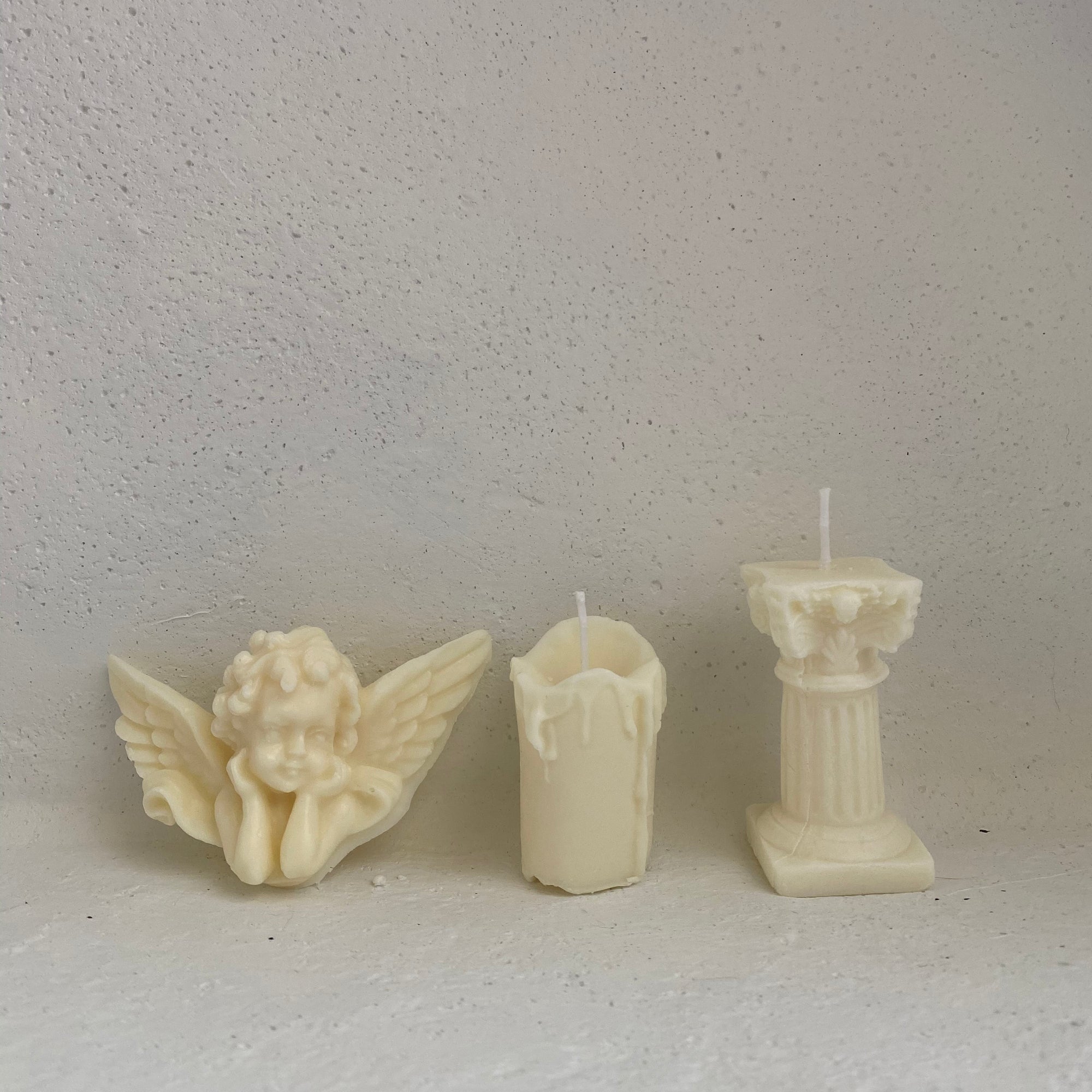 Angel Wax Melt + Roma Pillar + Melting Shape Candle set │ Kawaii Candle