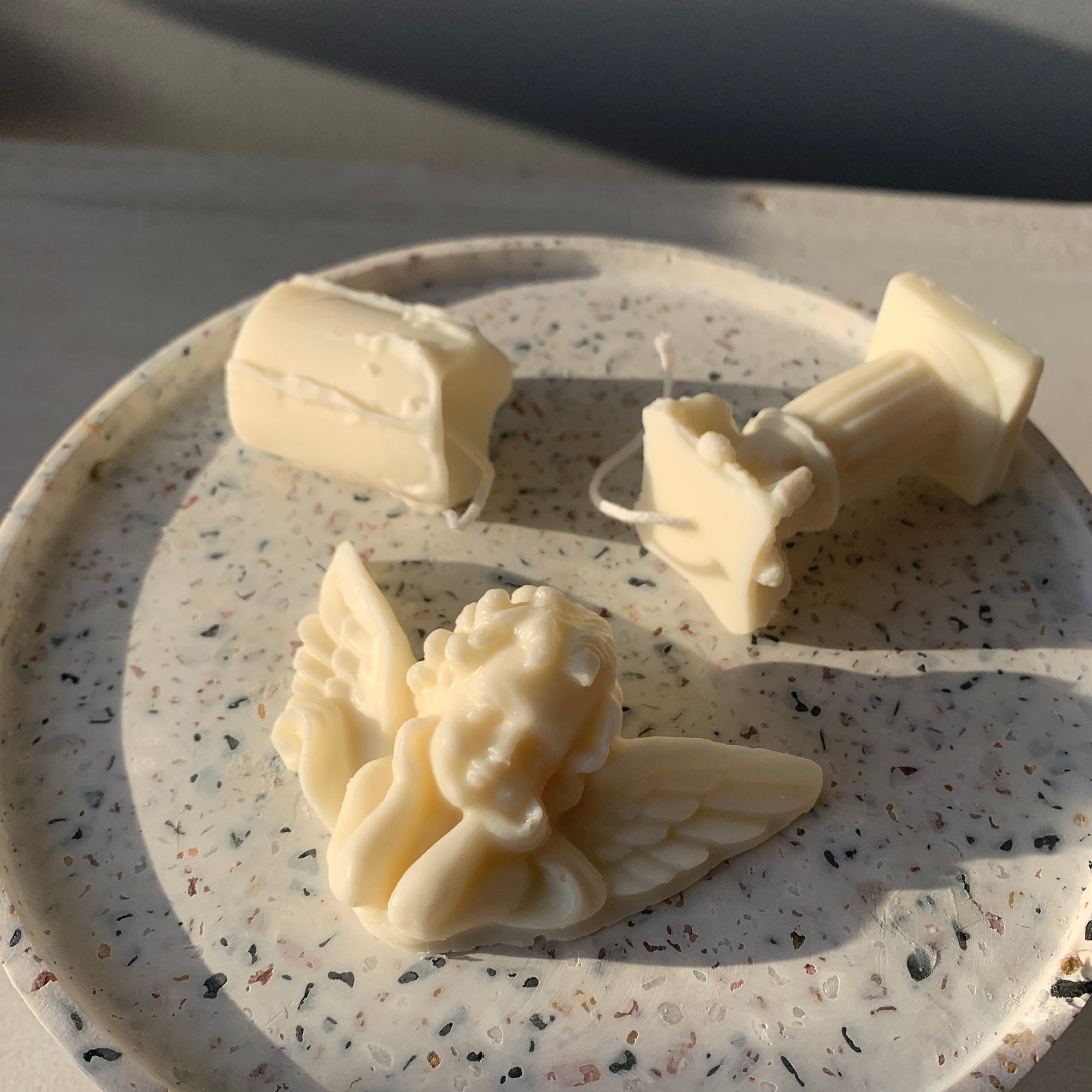 Angel Wax Melt + Roma Pillar + Melting Shape Candle set │ Kawaii Candle