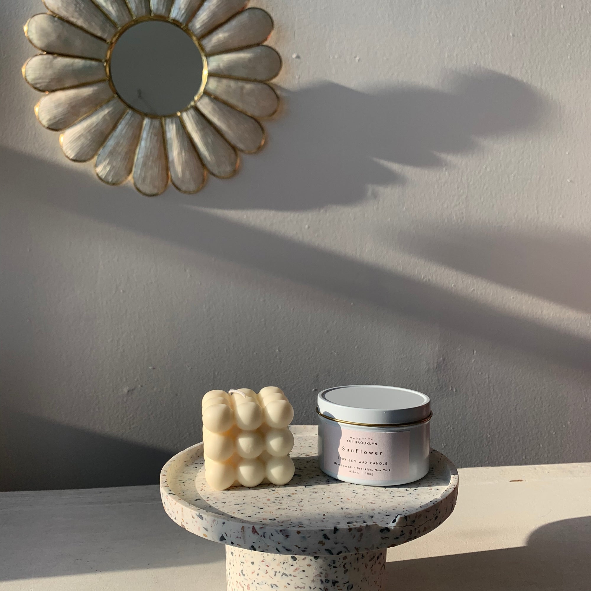 Geometric Cube Shape Candle & 8oz Candle Pack  │ Kawaii Candle