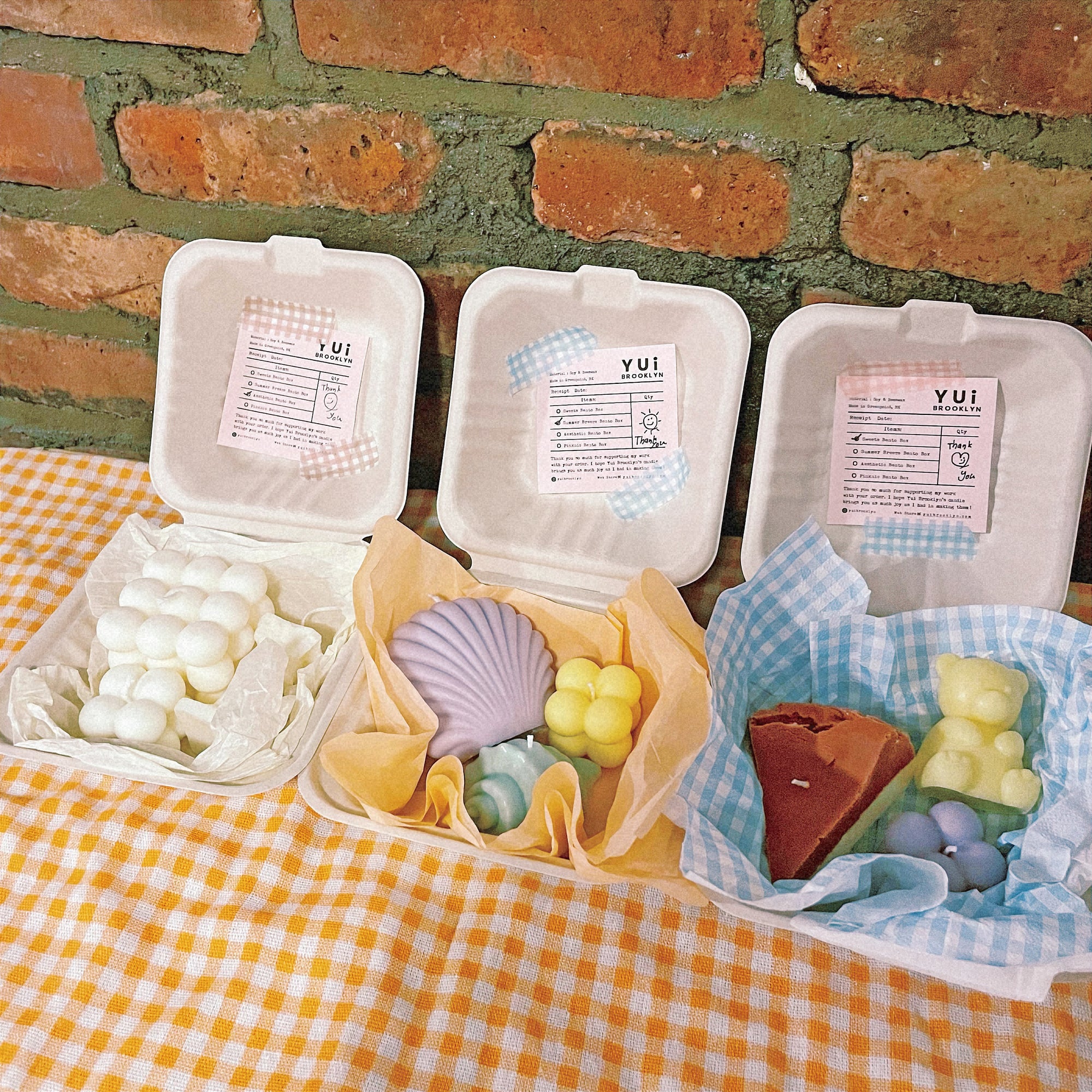 Candle Bento box │ 3 Candle Packs