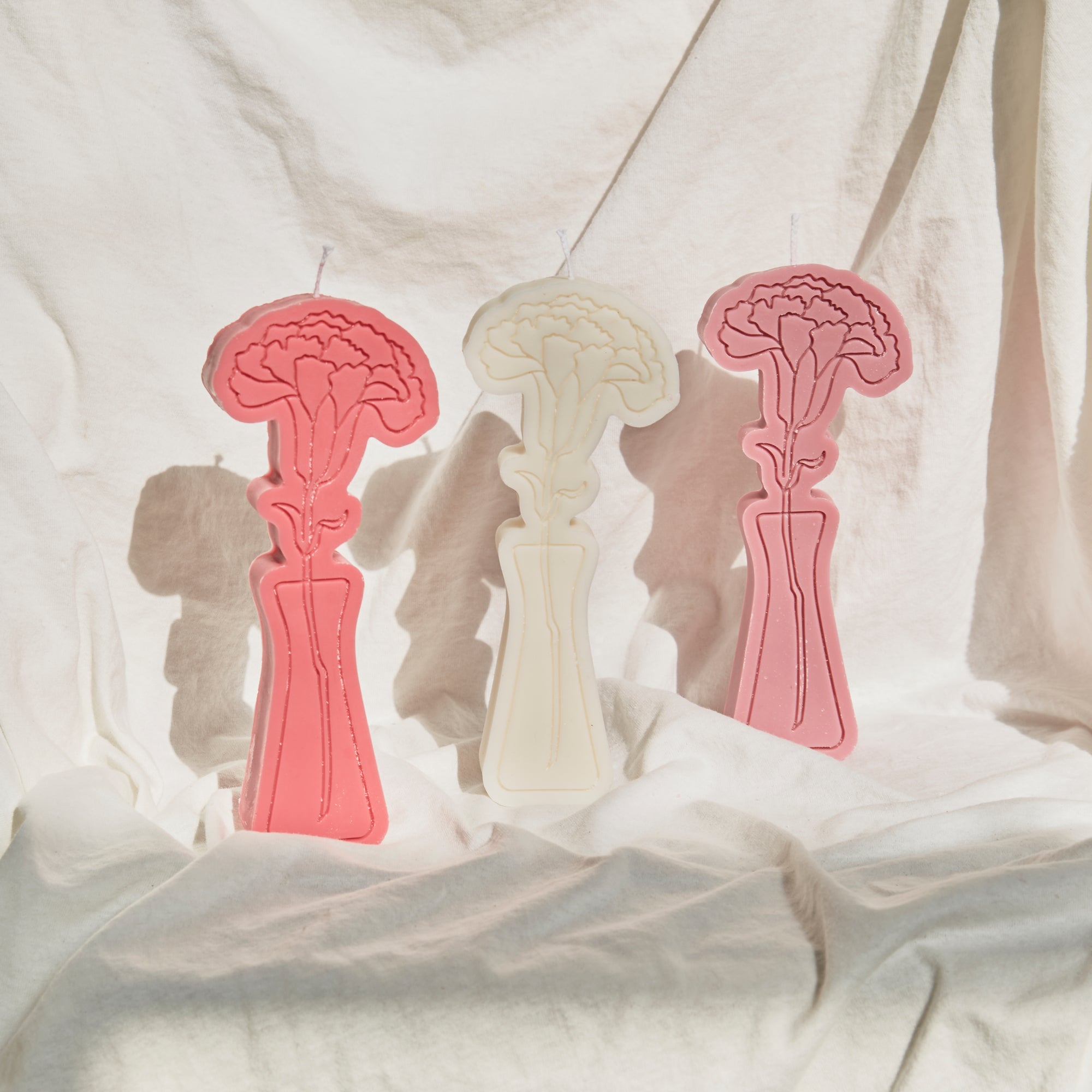 Carnation Shaped Soy Wax Candle │ Mother's day gift │ Yui Brooklyn
