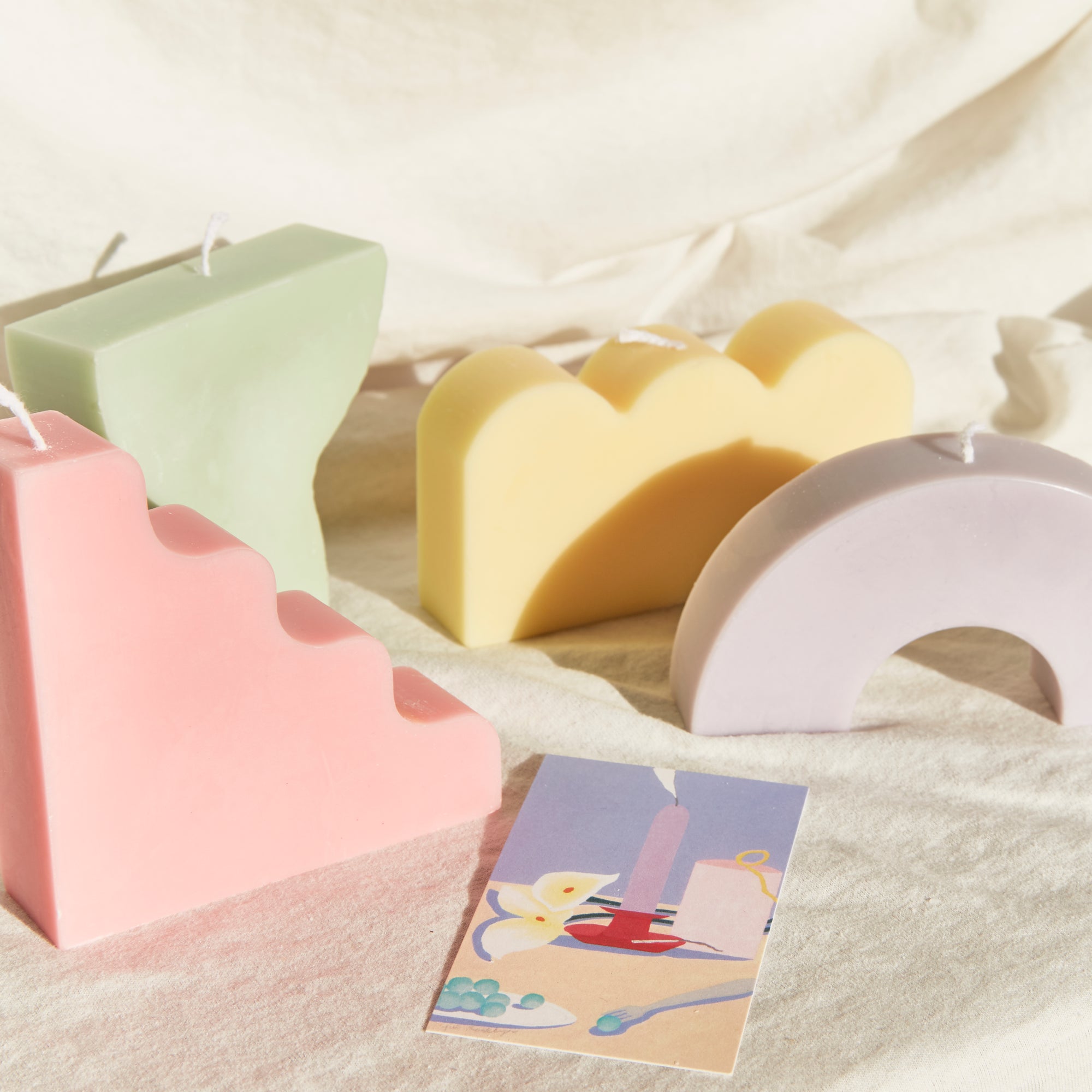 Set of 4 Abstract Candle Gift Pack │ Kawaii Candle │ Yui Brooklyn