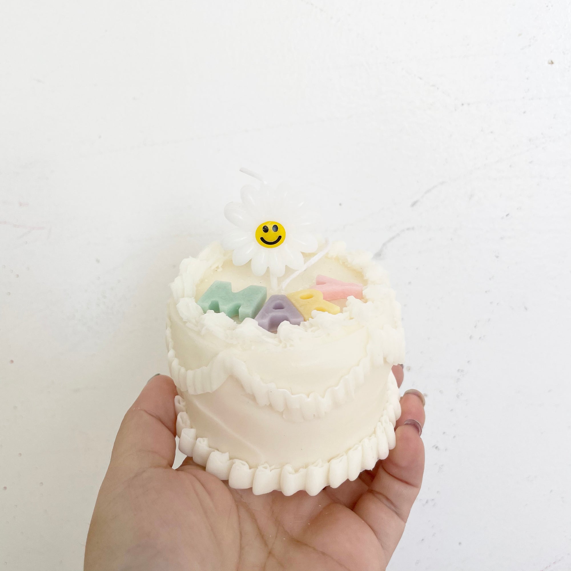 Personalized Cake Shaped Soy & BeesWax Candle