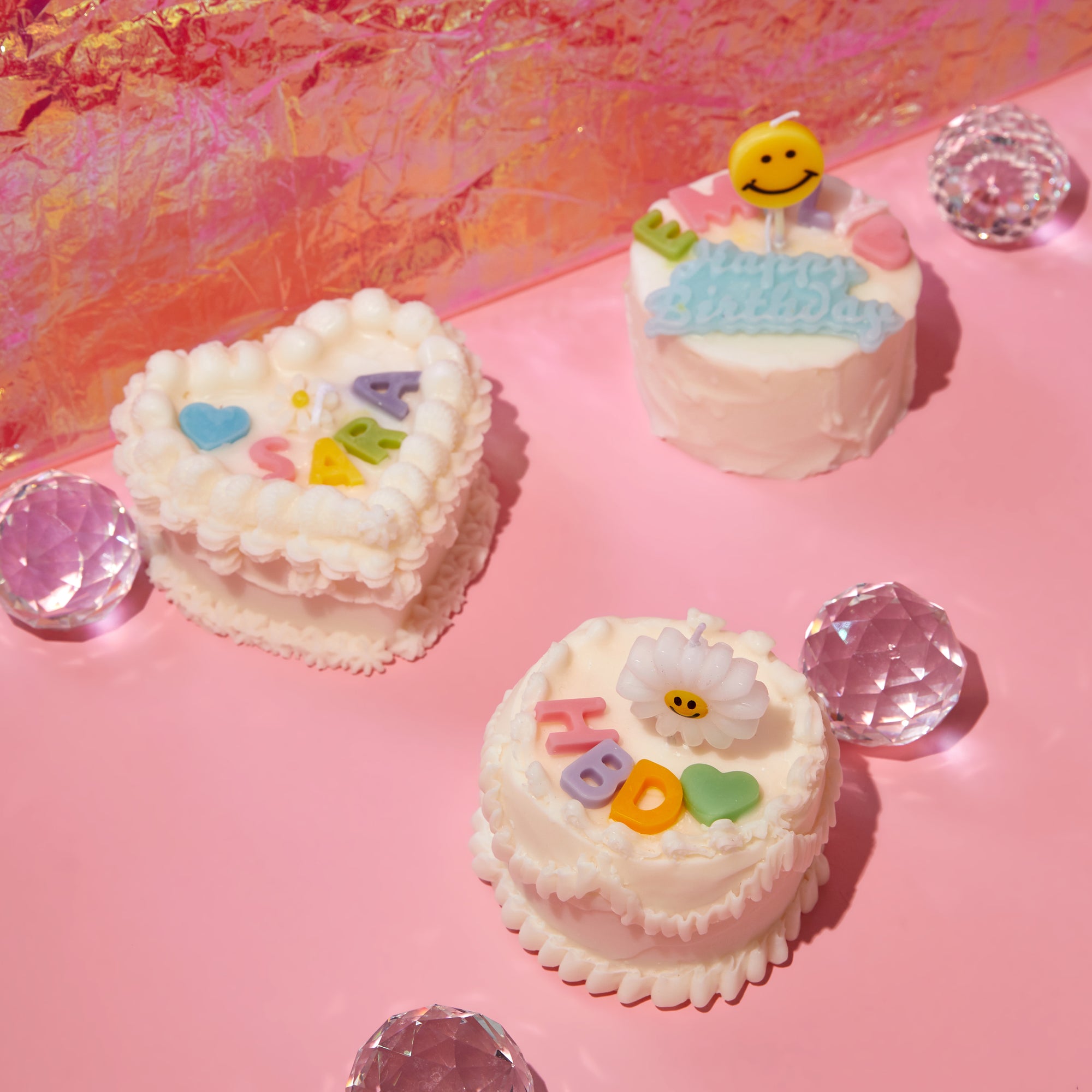 Personalized Birthday Cake Shaped Soy & BeesWax Candle