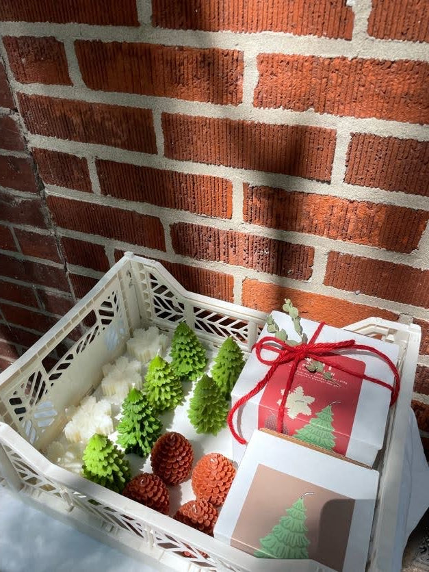 【Ready to ship】Set of 3 Holiday Shaped Soy & BeesWax Candle