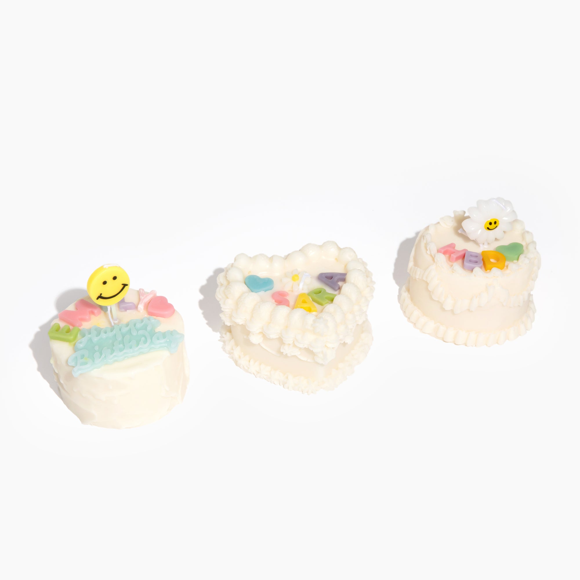 Personalized Birthday Cake Shaped Soy & BeesWax Candle