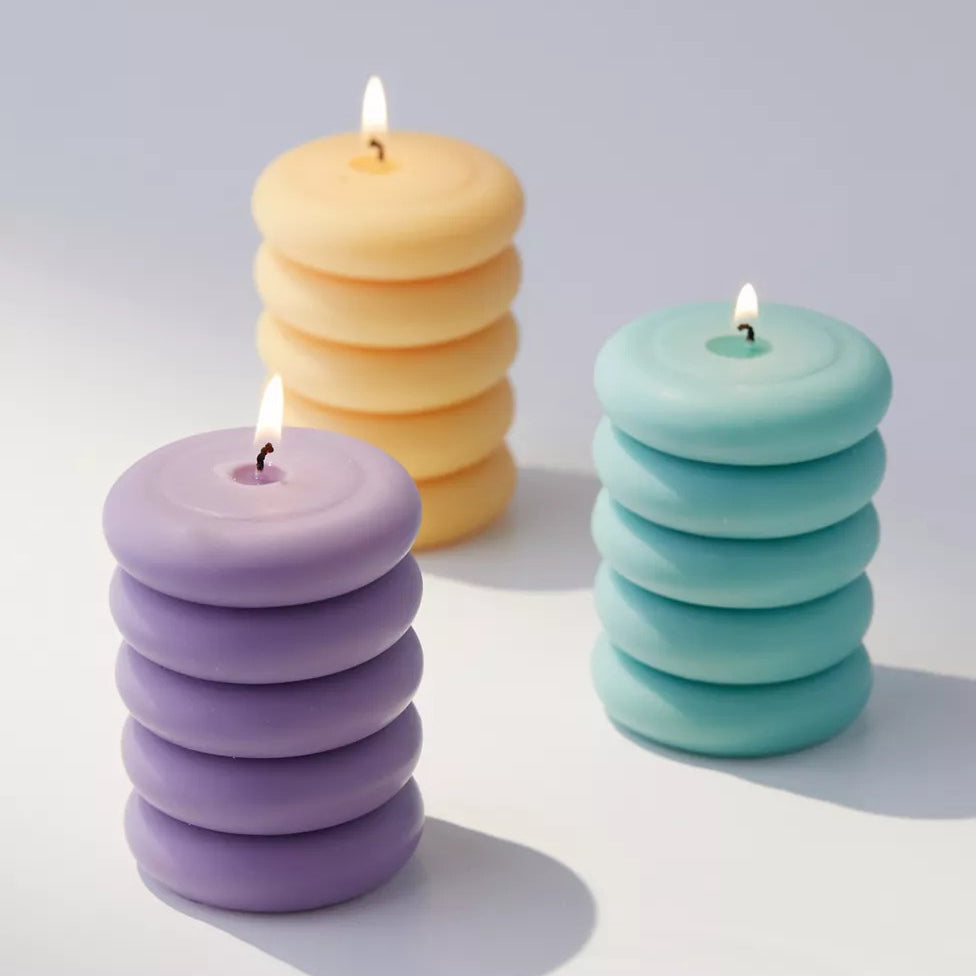 【Ready to ship】Geometric Cylinder Shaped Soy & BeesWax Candle