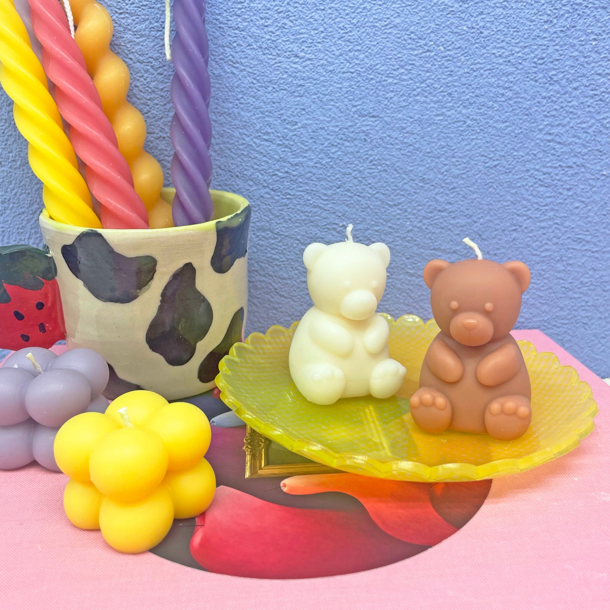 【Ready to ship】Petit teddy bear shaped Soy & BeesWax Candle