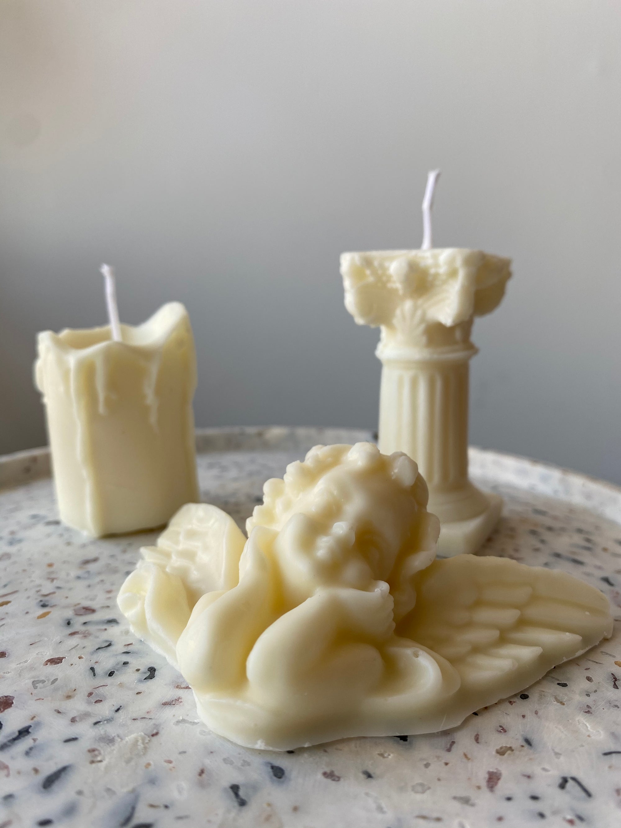 Angel Wax Melt + Roma Pillar ＋ Melting Shape Candle set │ Kawaii Candle
