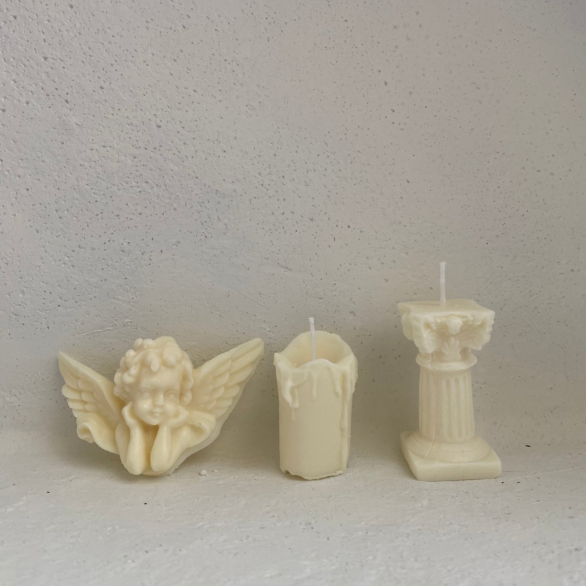 Angel Wax Melt + Roma Pillar ＋ Melting Shape Candle set │ Kawaii Candle