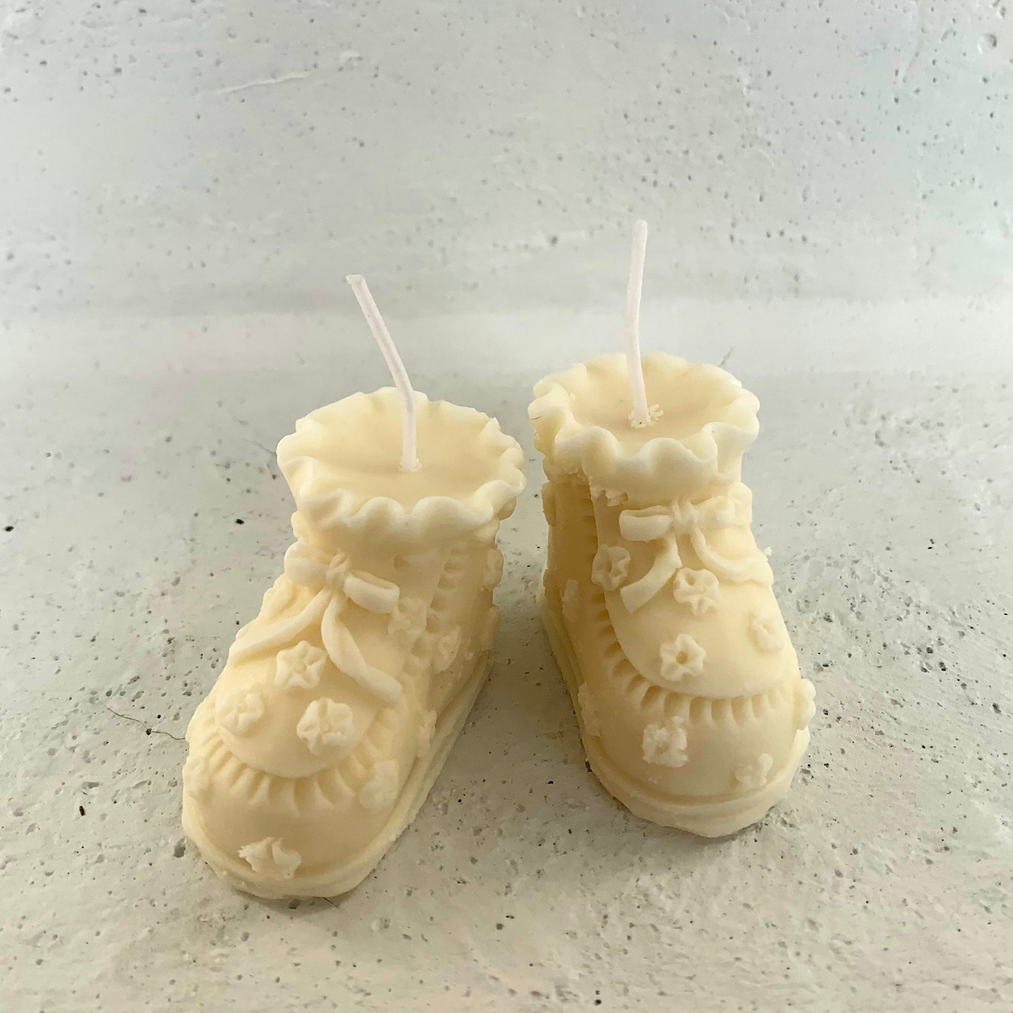 Baby Shoes Shape Candle  │ Kawaii Candle Baby Gift