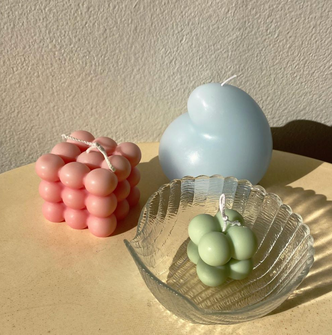 3 set of Colorful Small Bubble Candles  │ Kawaii Candle