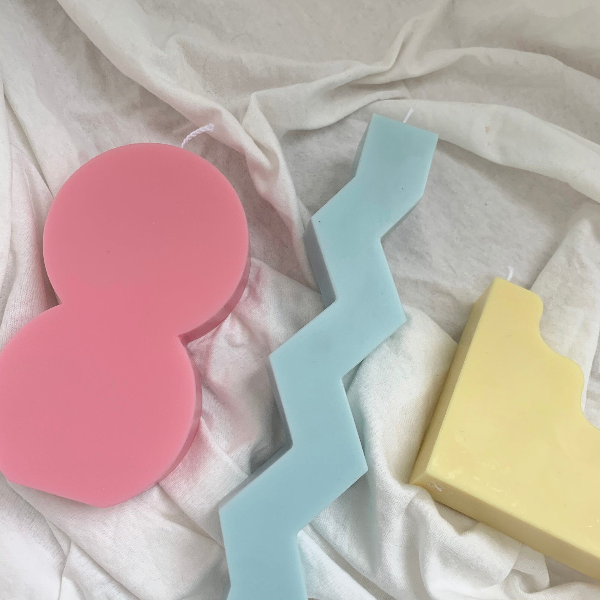 Part 2 / Pastel Color Abstract Shaped Soy Wax Candles │ Kawaii Candle