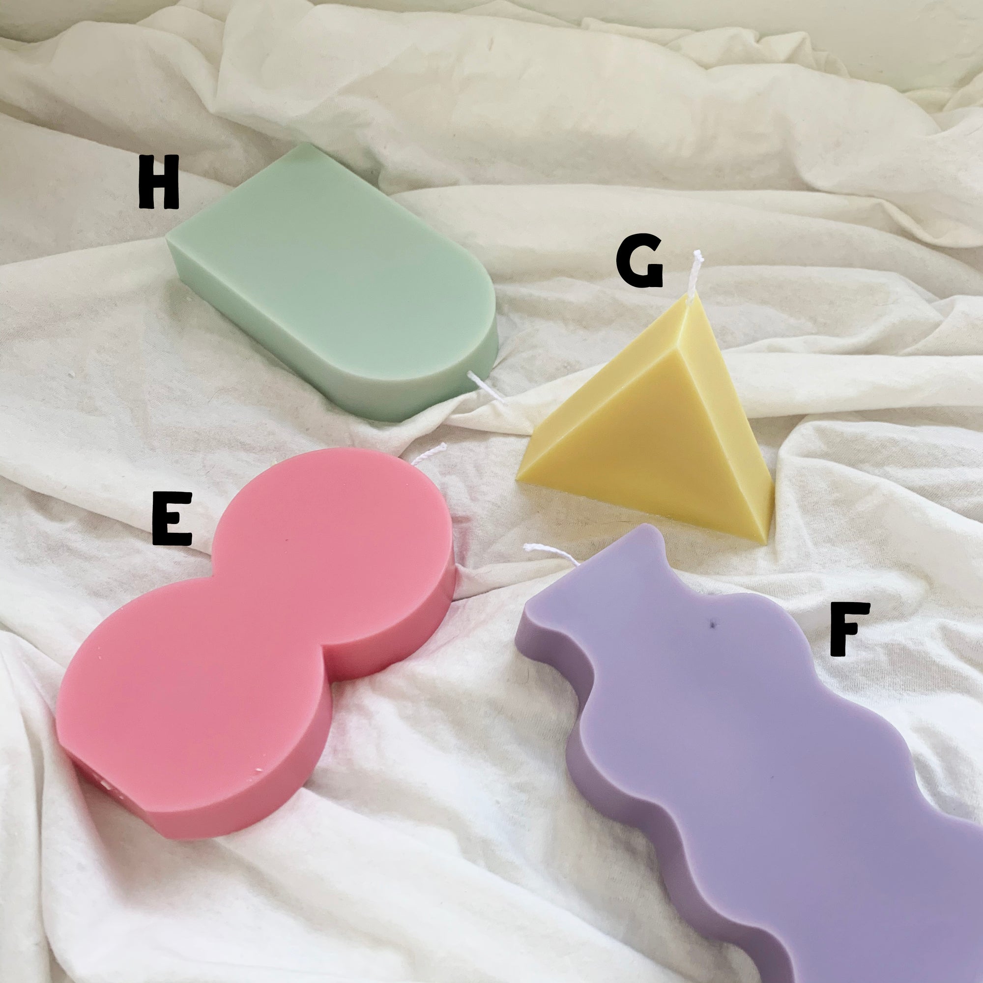 Part 2 / Pastel Color Abstract Shaped Soy Wax Candles │ Kawaii Candle