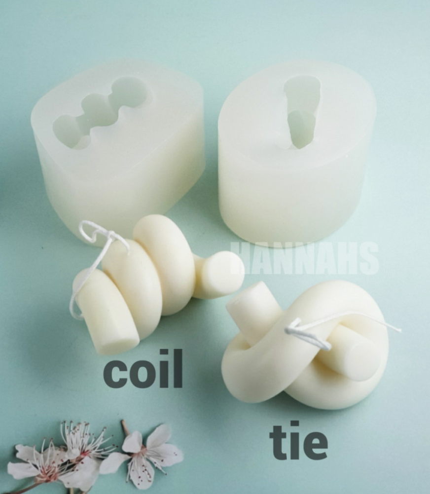 【Candle silicon mold】Coil Shaped