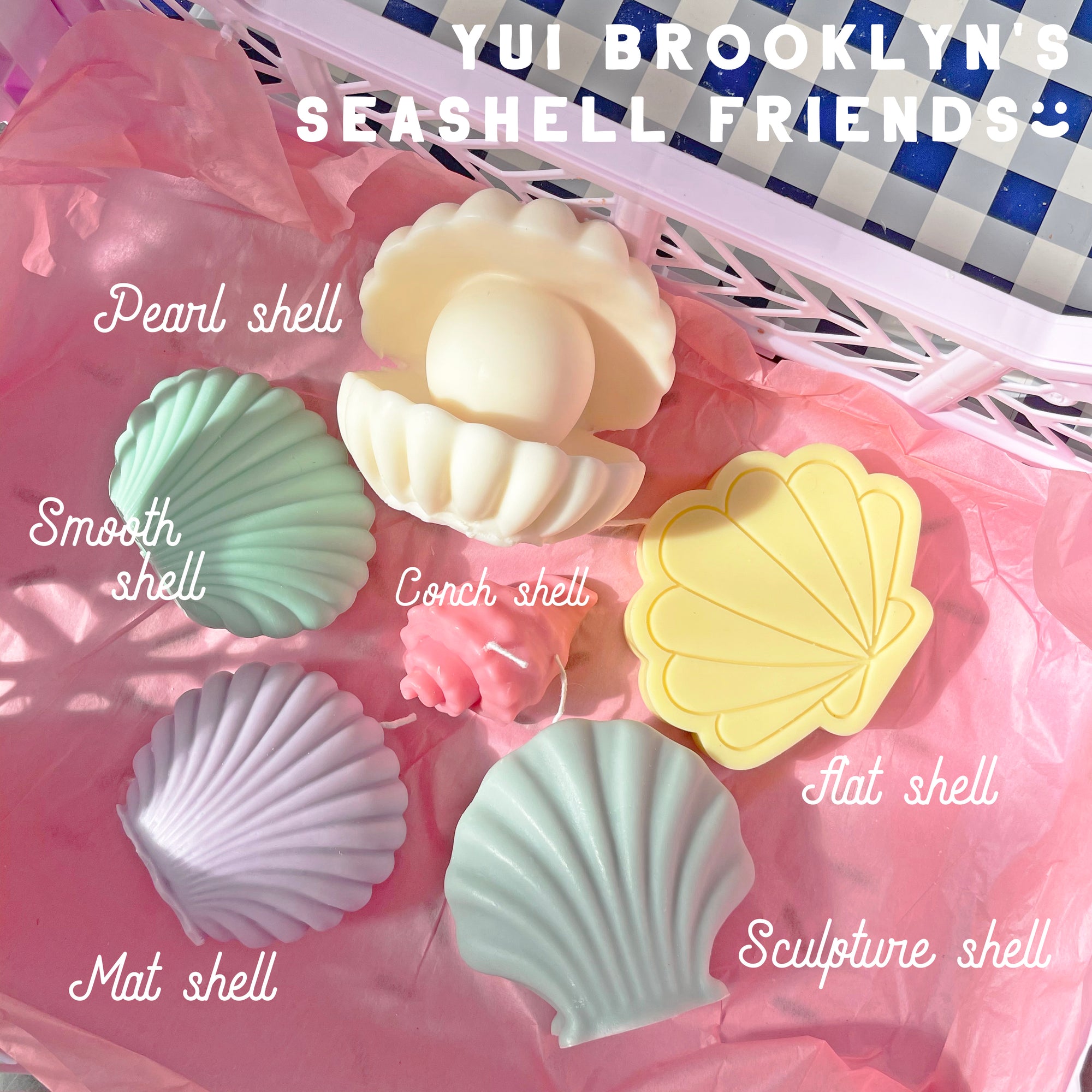 【No Color】Shell Scented Soy Wax Shape Candle  │ Kawaii Candle