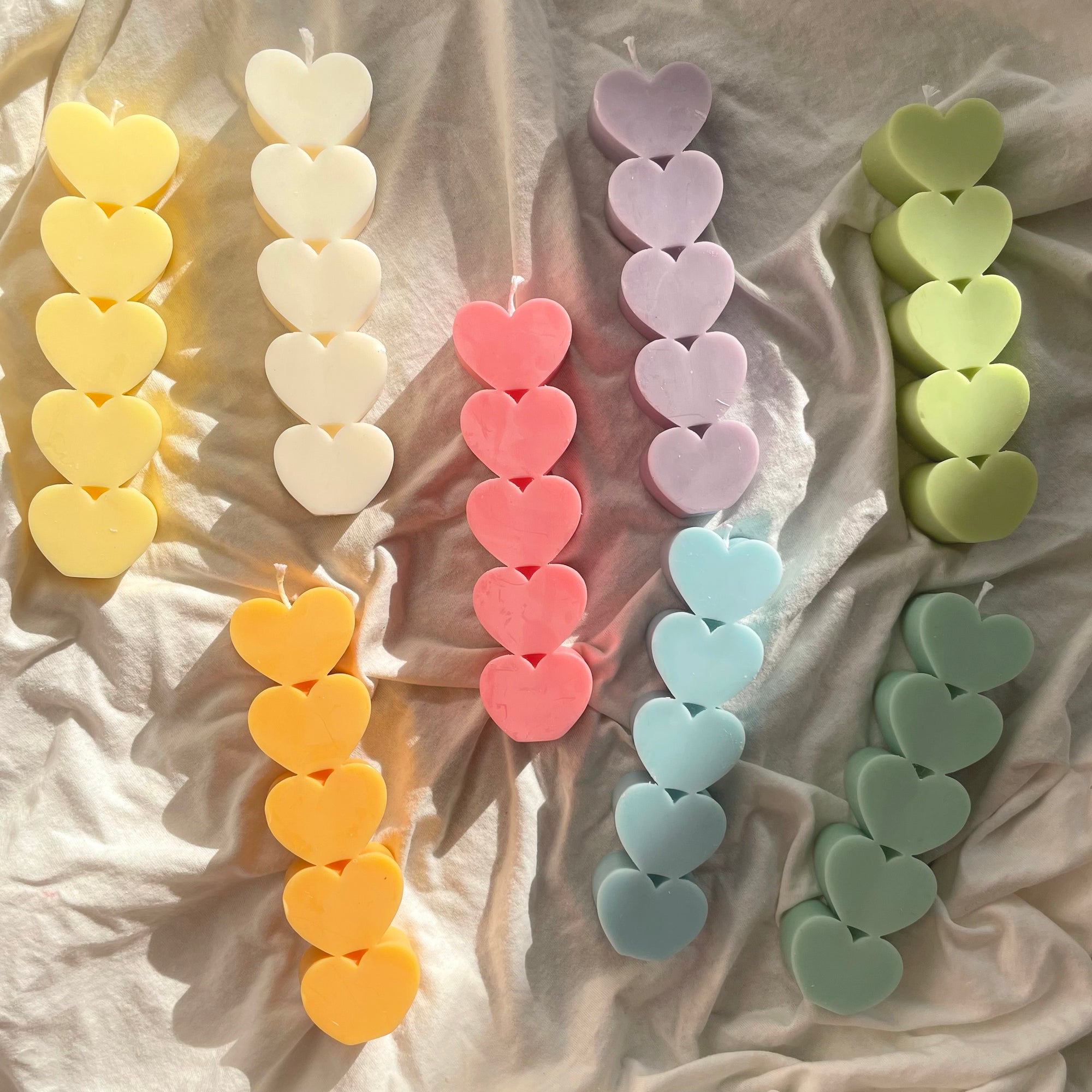 【Ready to ship】Heart marshmallow shaped Soy & BeesWax Candle