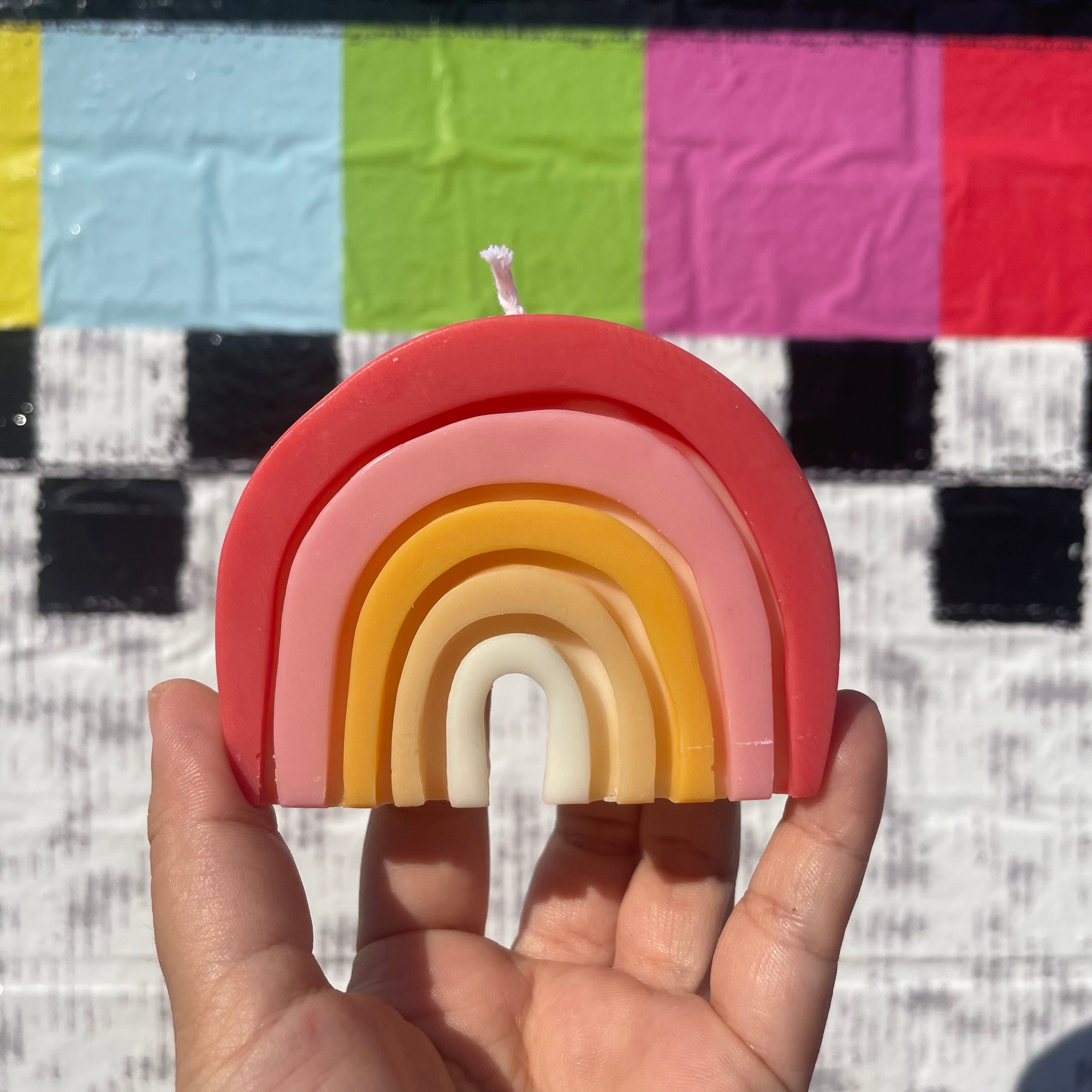 【Celebrate PRIDE Month】Rainbow Shaped Soy & Bees Wax Candle │ LGBTQ