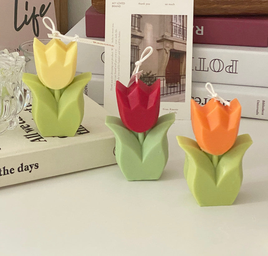 【Candle silicon mold】Tulip Shaped