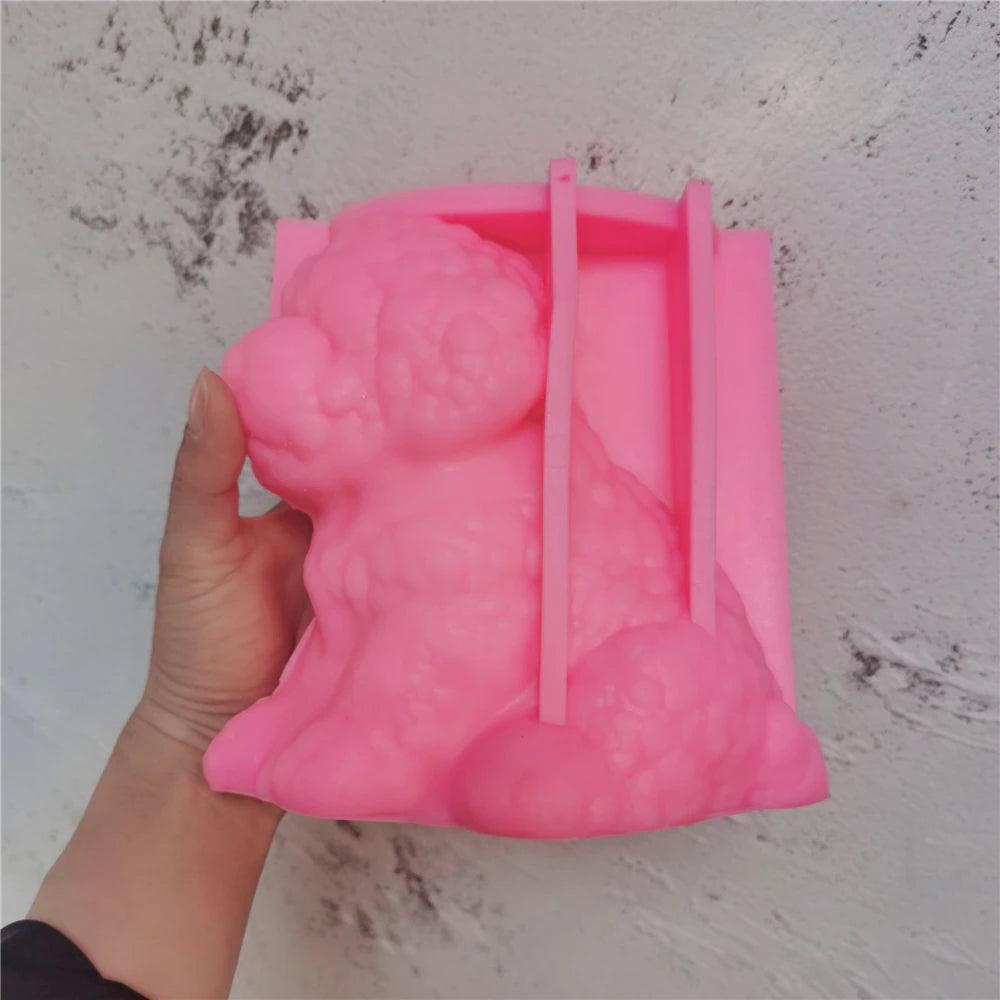 【Candle silicon mold】Toy Poodle Shaped